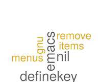 Emacs Lisp: quickly remove menu items from GNU Emacs menus